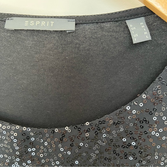 ESPRIT party sleeveless sequence blouse t-shit - Picture 3 of 3